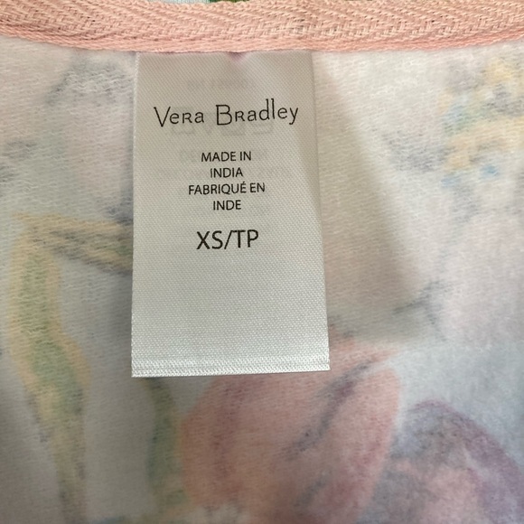 Vera Bradley French Terry Sea Air Floral Quarter Zip Pullover (Size XS) - Picture 8 of 10